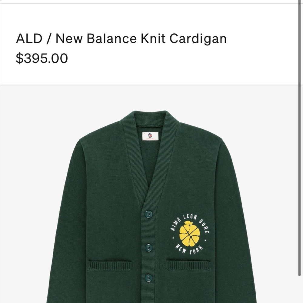 ALD New balance cable knit sweater